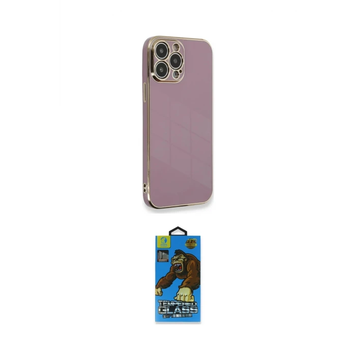 ieg™ iPhone 13 Pro Max Kılıf Yankı Serisi - Siyah 18D Cam Ekran Koruyucu