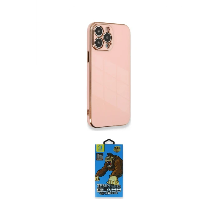 ieg™ iPhone 13 Pro Max Kılıf Yankı Serisi - Siyah 18D Cam Ekran Koruyucu