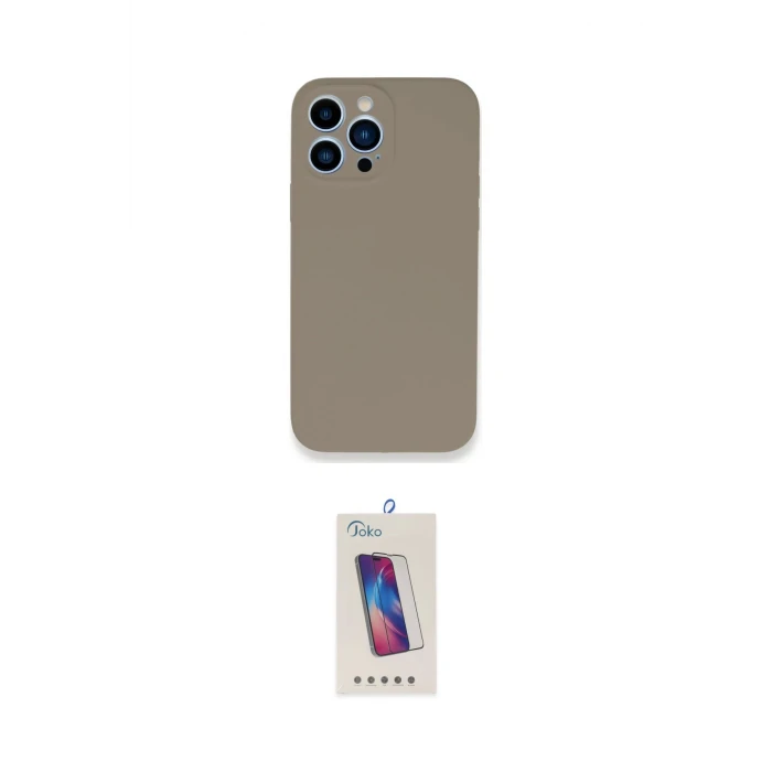 ieg™ iPhone 13 Pro Max Kılıf Zirve Modern Özel Seri - Siyah Joko 5D Cam