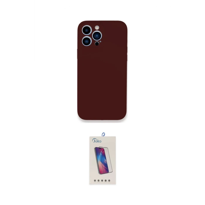 ieg™ iPhone 13 Pro Max Kılıf Zirve Modern Özel Seri - Siyah Joko 5D Cam