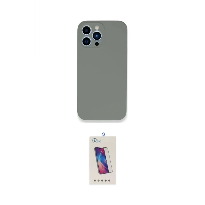 ieg™ iPhone 13 Pro Max Kılıf Zirve Modern Özel Seri - Siyah Joko 5D Cam
