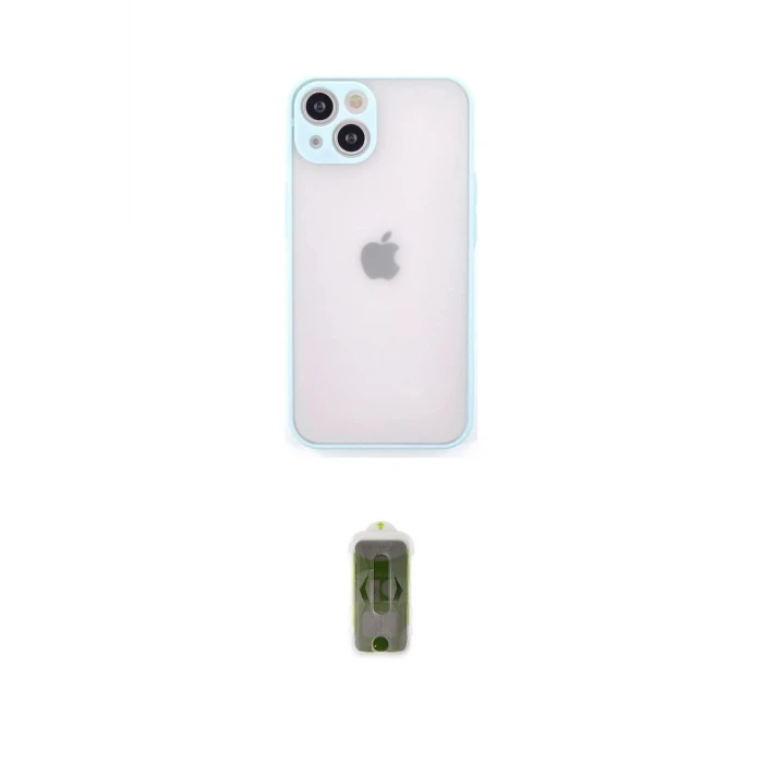 ieg™ iPhone 14 Kılıf Ahenk Çizgi Serisi - Siyah Joko Magic 5D Hayalet Cam
