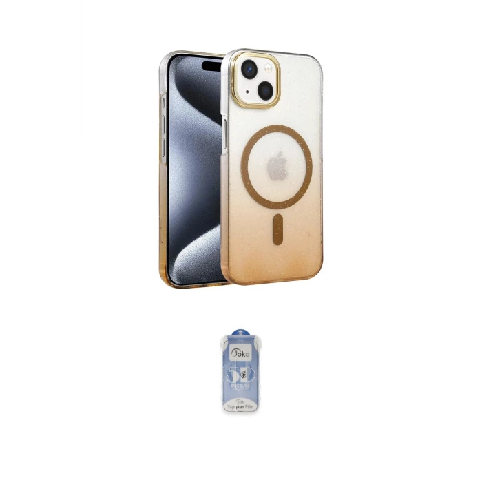 ieg™ iPhone 14 Kılıf Ahenk Doku Özel Seri - Siyah Joko Magic 5D Cam