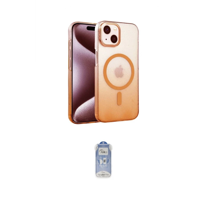 ieg™ iPhone 14 Kılıf Ahenk Doku Özel Seri - Siyah Joko Magic 5D Cam