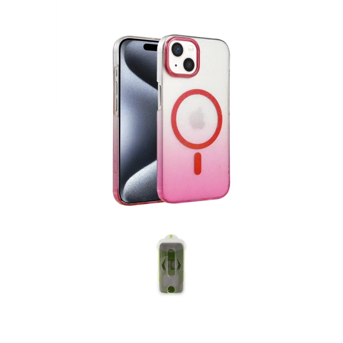 ieg™ iPhone 14 Kılıf Ahenk Doku Özel Seri - Siyah Joko Magic 5D Hayalet Cam