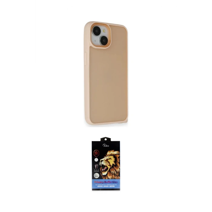 ieg™ iPhone 14 Kılıf Atlas Form - Siyah Buffer Hayalet Cam Ekran Koruyucu