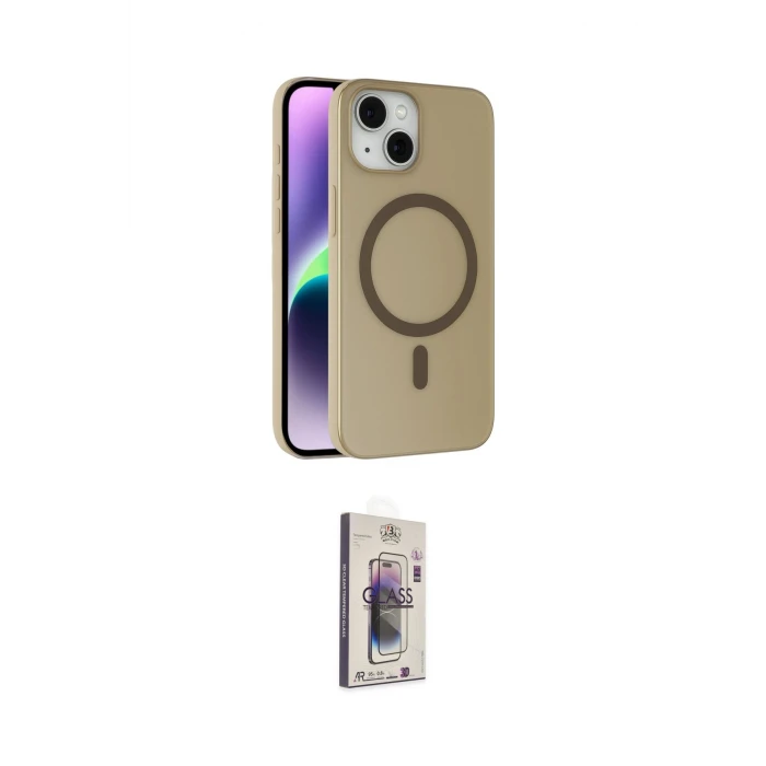 ieg™ iPhone 14 Kılıf Çekirdek Modern Prime - Siyah Bilvis 3D Cam Ekran Koruyucu