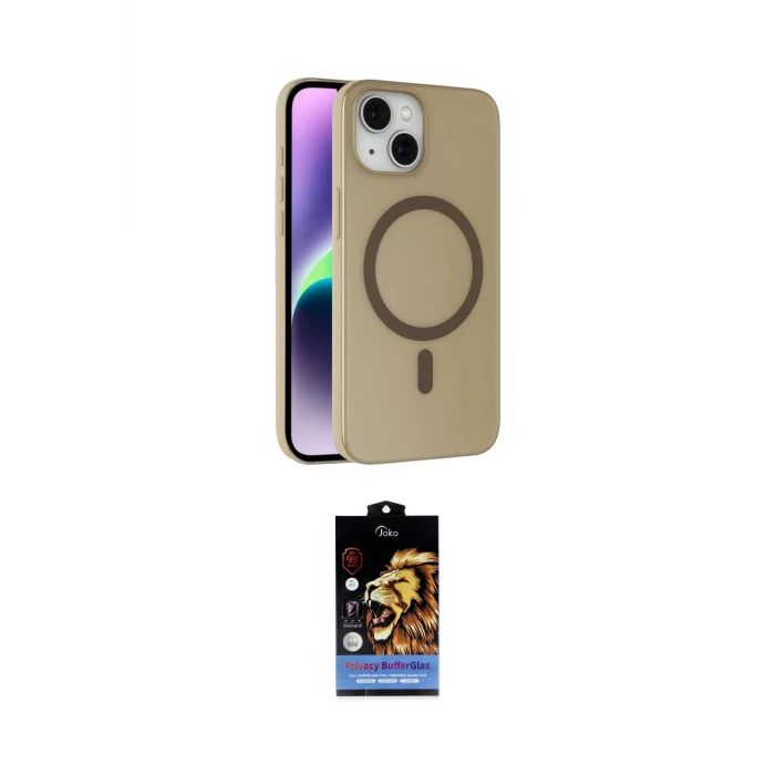 ieg™ iPhone 14 Kılıf Çekirdek Modern Prime - Siyah Buffer Hayalet Cam Ekran Koruyucu