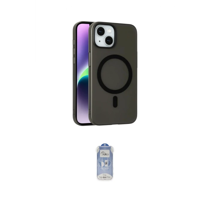 ieg™ iPhone 14 Kılıf Çekirdek Modern Prime - Siyah Joko Magic 5D Cam
