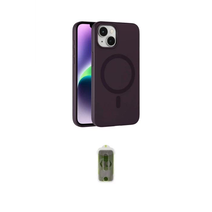 ieg™ iPhone 14 Kılıf Çekirdek Modern Prime - Siyah Joko Magic 5D Hayalet Cam