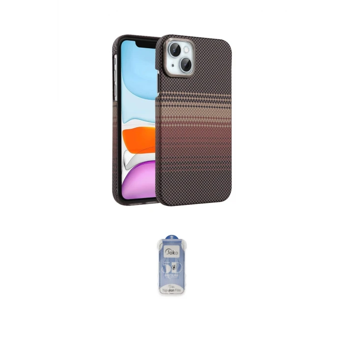 ieg™ iPhone 14 Kılıf Doruk Serisi - Siyah Joko Magic 5D Cam