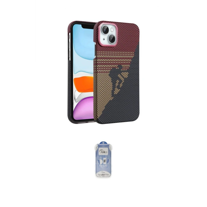 ieg™ iPhone 14 Kılıf Doruk Serisi - Siyah Joko Magic 5D Cam