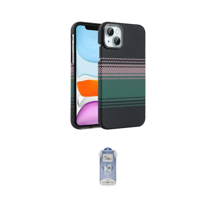 ieg™ iPhone 14 Kılıf Doruk Serisi - Siyah Joko Magic 5D Cam