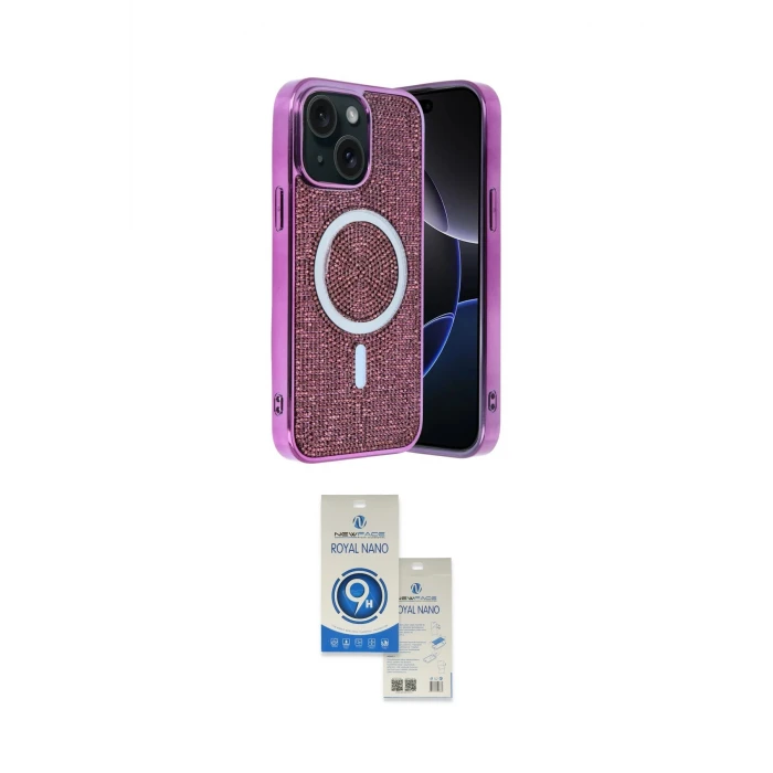 ieg™ iPhone 14 Kılıf Eksen Çizgi - Şeffaf Royal Nano Ekran Koruyucu