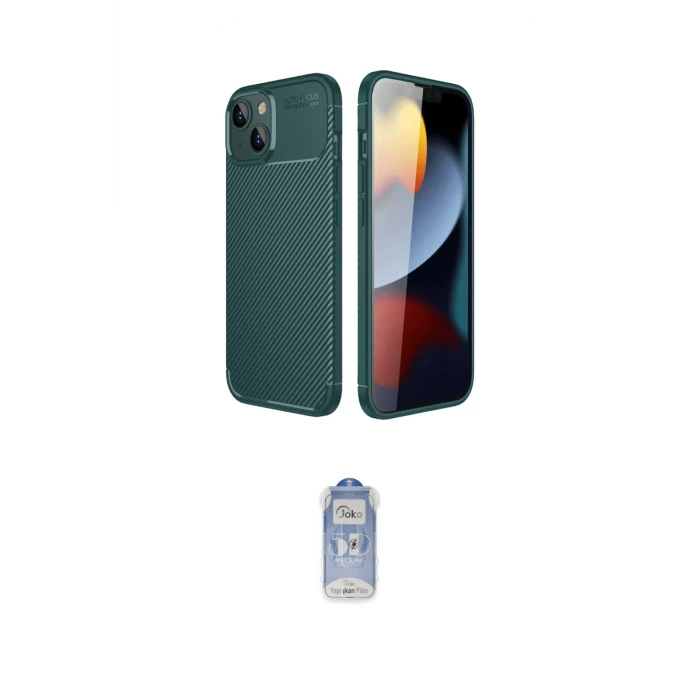 ieg™ iPhone 14 Kılıf Eksen Form Prime - Siyah Joko Magic 5D Cam