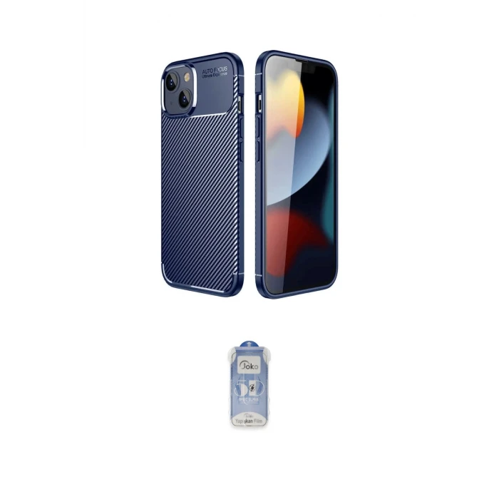 ieg™ iPhone 14 Kılıf Eksen Form Prime - Siyah Joko Magic 5D Cam