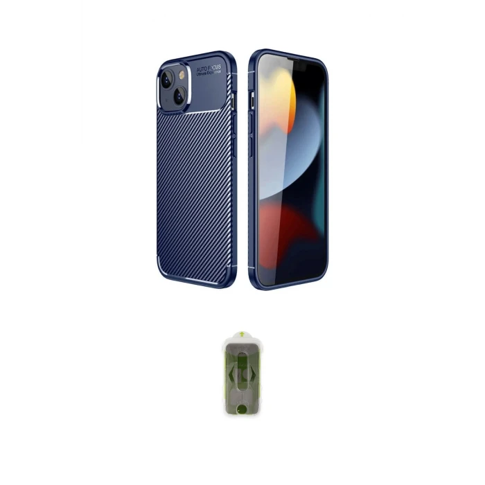 ieg™ iPhone 14 Kılıf Eksen Form Prime - Siyah Joko Magic 5D Hayalet Cam