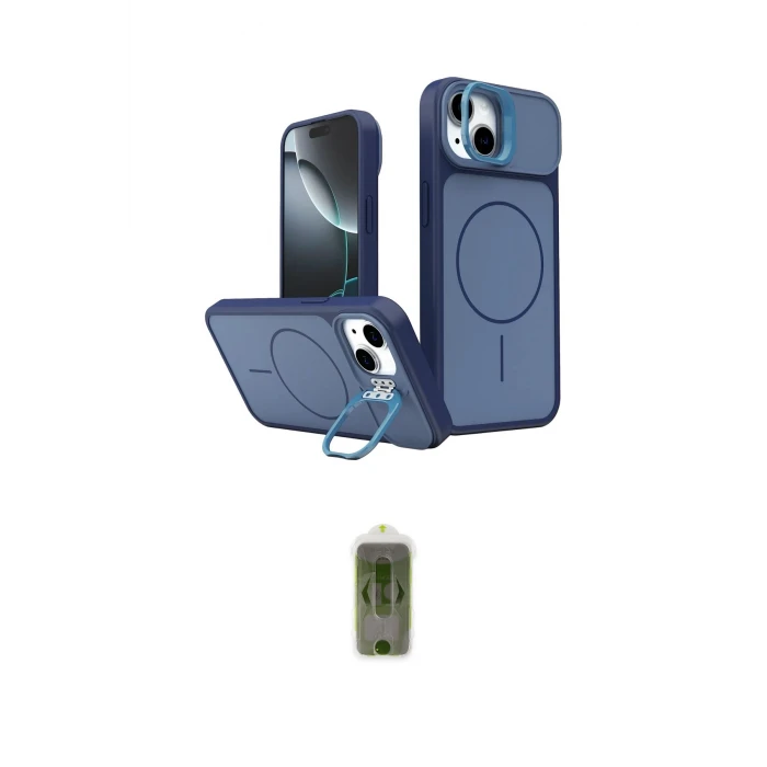 ieg™ iPhone 14 Kılıf İz Modern Prime - Siyah Joko Magic 5D Hayalet Cam