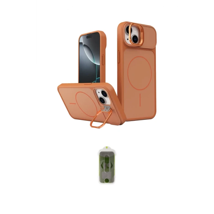 ieg™ iPhone 14 Kılıf İz Modern Prime - Siyah Joko Magic 5D Hayalet Cam