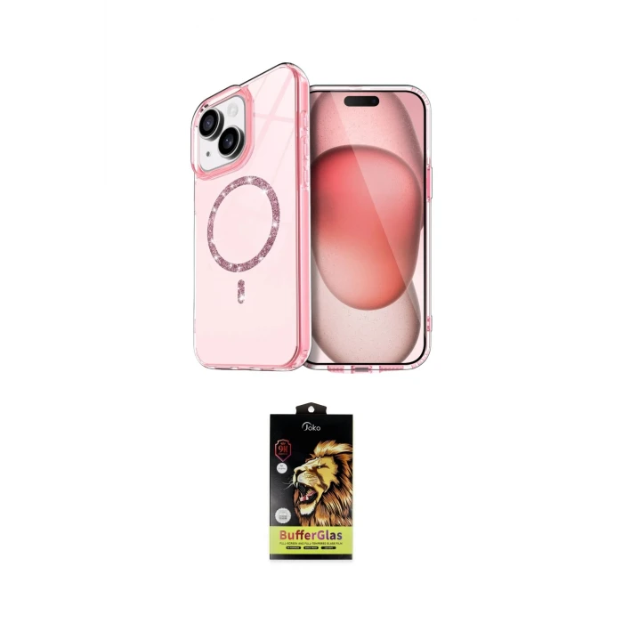 ieg™ iPhone 14 Kılıf Kıvılcım Form Prime - Siyah Buffer Cam Ekran Koruyucu