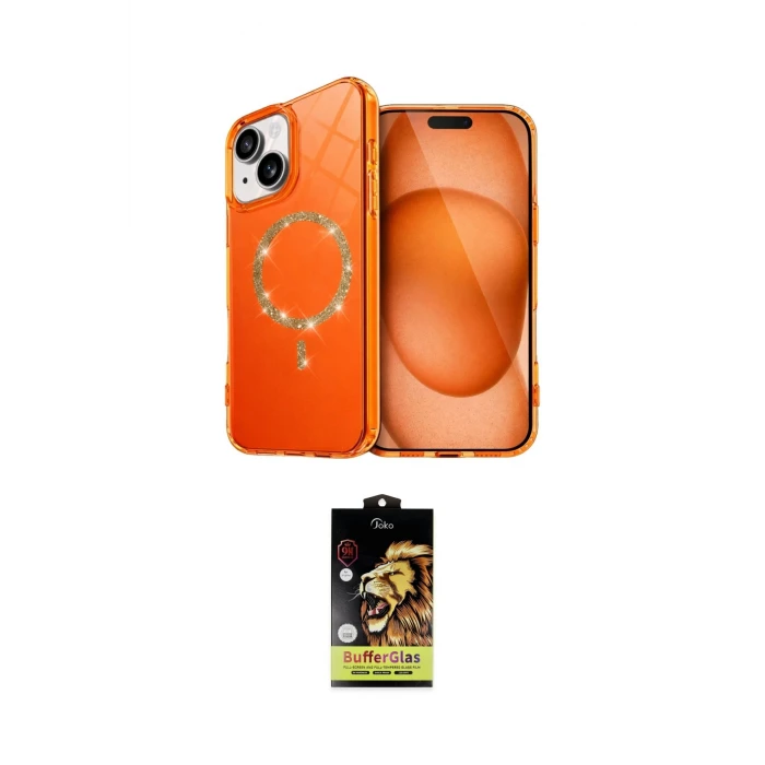 ieg™ iPhone 14 Kılıf Kıvılcım Form Prime - Siyah Buffer Cam Ekran Koruyucu