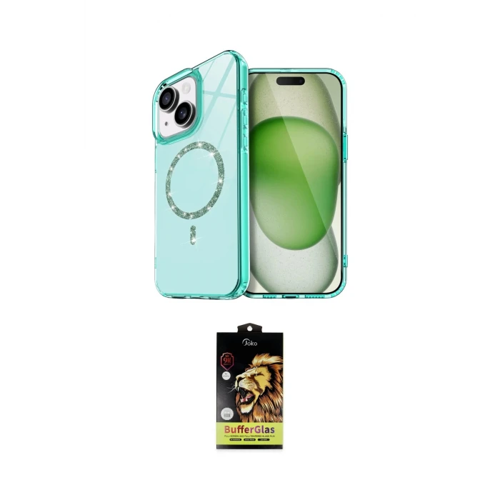 ieg™ iPhone 14 Kılıf Kıvılcım Form Prime - Siyah Buffer Cam Ekran Koruyucu