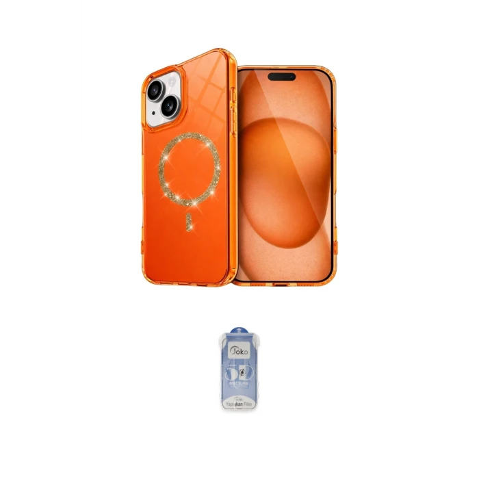 ieg™ iPhone 14 Kılıf Kıvılcım Form Prime - Siyah Joko Magic 5D Cam