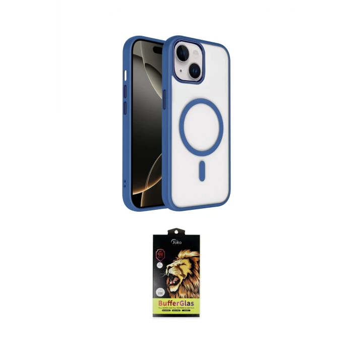 ieg™ iPhone 14 Kılıf Kıvılcım Prime - Siyah Buffer Cam Ekran Koruyucu