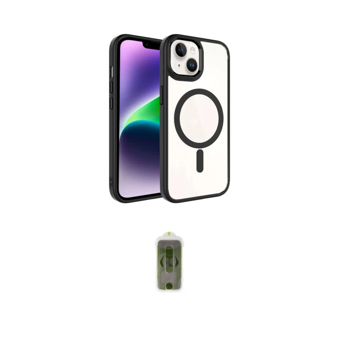 ieg™ iPhone 14 Kılıf Kıvılcım Prime - Siyah Joko Magic 5D Hayalet Cam