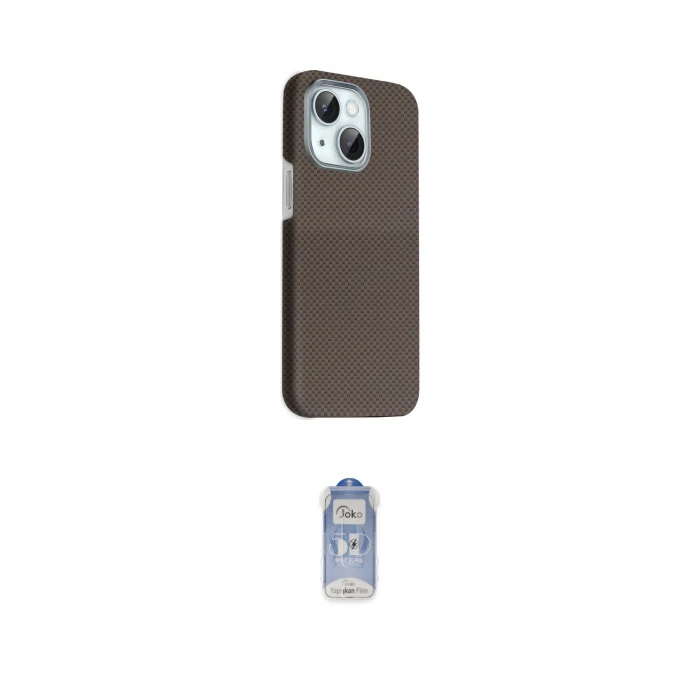 ieg™ iPhone 14 Kılıf Kozmos Klasik Prime - Siyah Joko Magic 5D Cam