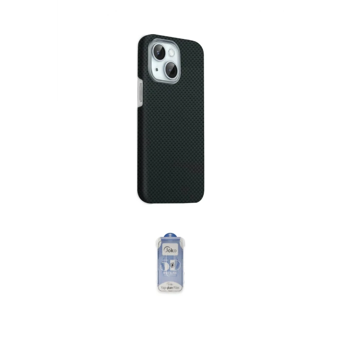 ieg™ iPhone 14 Kılıf Kozmos Klasik Prime - Siyah Joko Magic 5D Cam