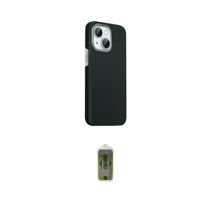 ieg™ iPhone 14 Kılıf Kozmos Klasik Prime - Siyah Joko Magic 5D Hayalet Cam