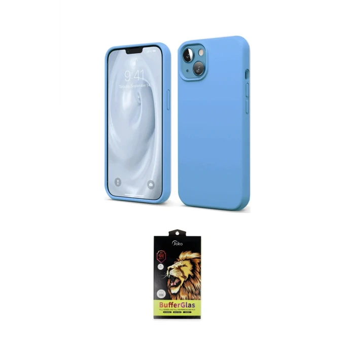 ieg™ iPhone 14 Kılıf Kozmos Yansıma Özel Seri - Siyah Buffer Cam Ekran Koruyucu