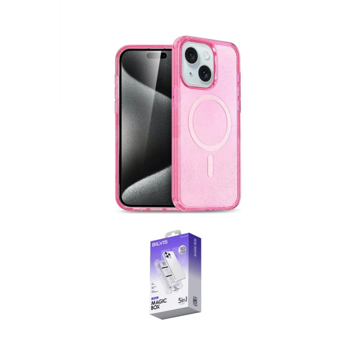 ieg™ iPhone 14 Kılıf Nova Asil Prime - Siyah Bilvis 5in1 3D Magic Cam Ekran Koruyucu