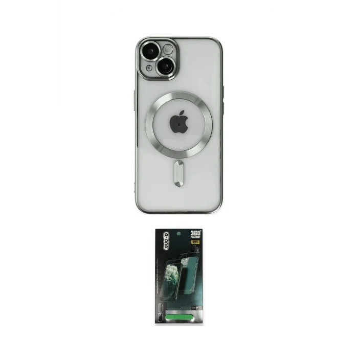 ieg™ iPhone 14 Kılıf Nova Işık Özel Seri - Şeffaf 360 Full Body Arka Koruyucu