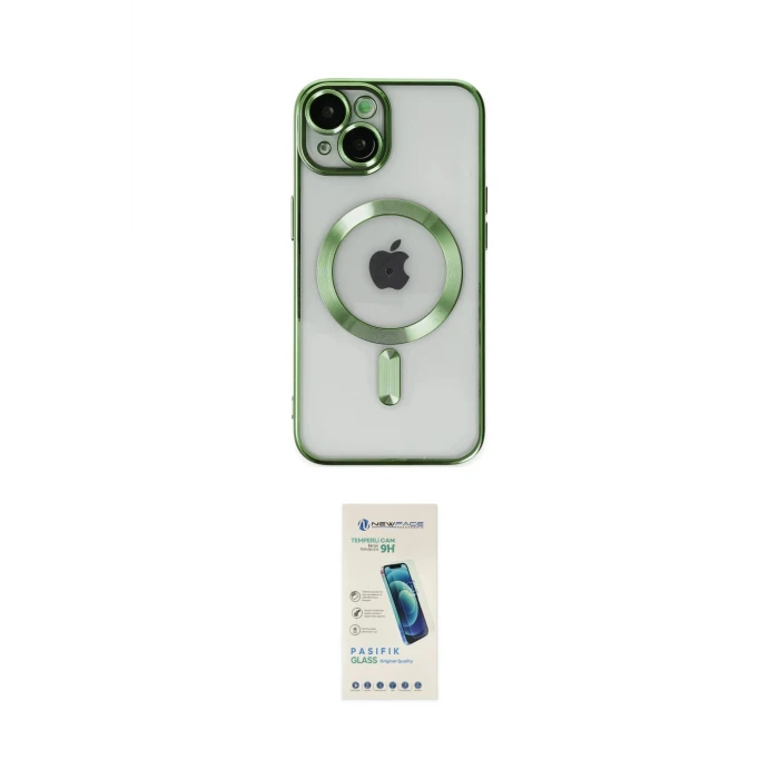 ieg™ iPhone 14 Kılıf Nova Işık Özel Seri - Şeffaf Pasifik Cam Ekran Koruyucu