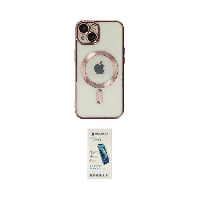 ieg™ iPhone 14 Kılıf Nova Işık Özel Seri - Şeffaf Pasifik Cam Ekran Koruyucu