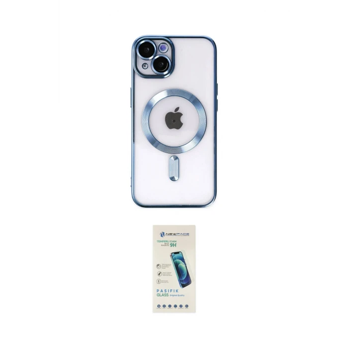 ieg™ iPhone 14 Kılıf Nova Işık Özel Seri - Şeffaf Pasifik Cam Ekran Koruyucu
