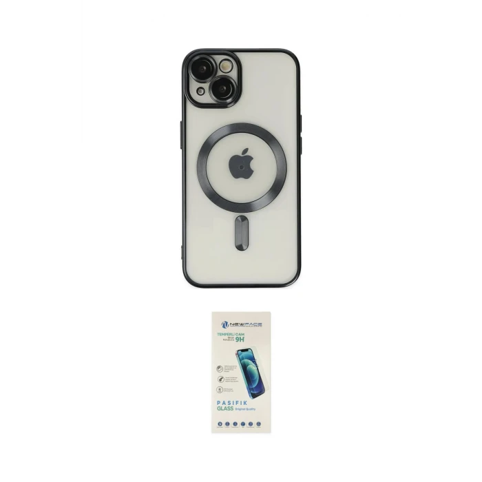 ieg™ iPhone 14 Kılıf Nova Işık Özel Seri - Şeffaf Pasifik Cam Ekran Koruyucu