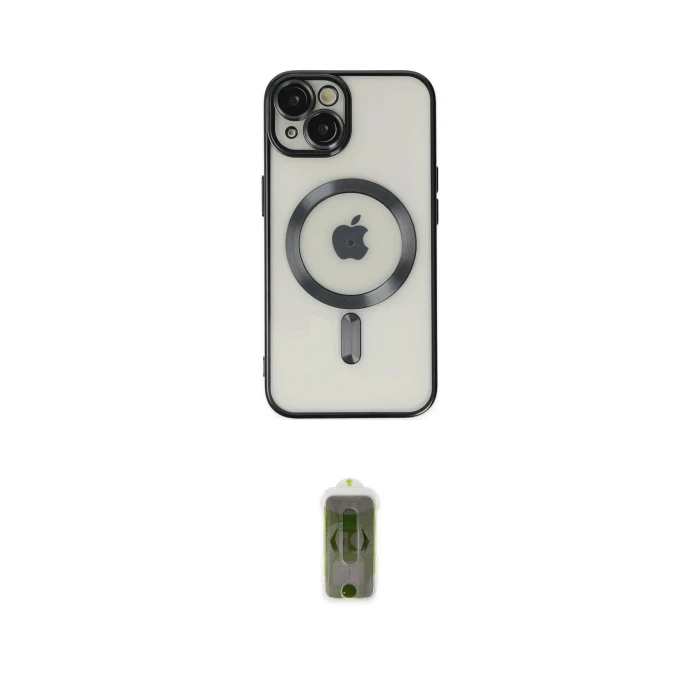ieg™ iPhone 14 Kılıf Nova Işık Özel Seri - Siyah Joko Magic 5D Hayalet Cam