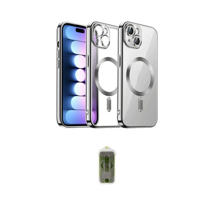 ieg™ iPhone 14 Kılıf Nova Işık Özel Seri - Siyah Joko Magic 5D Hayalet Cam