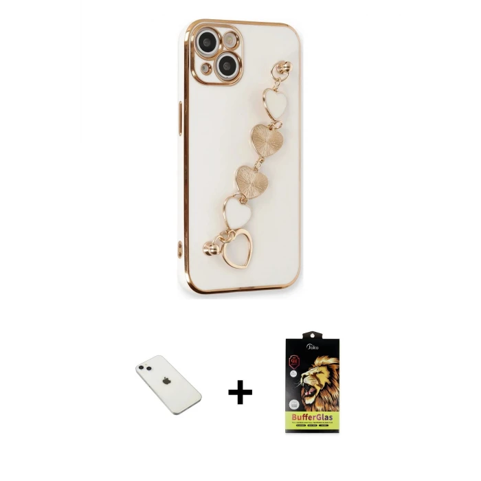 ieg™ iPhone 14 Kılıf Nova Işık Prime - Siyah Buffer Cam Ekran Koruyucu + Diamond Kamera Lens - SABE