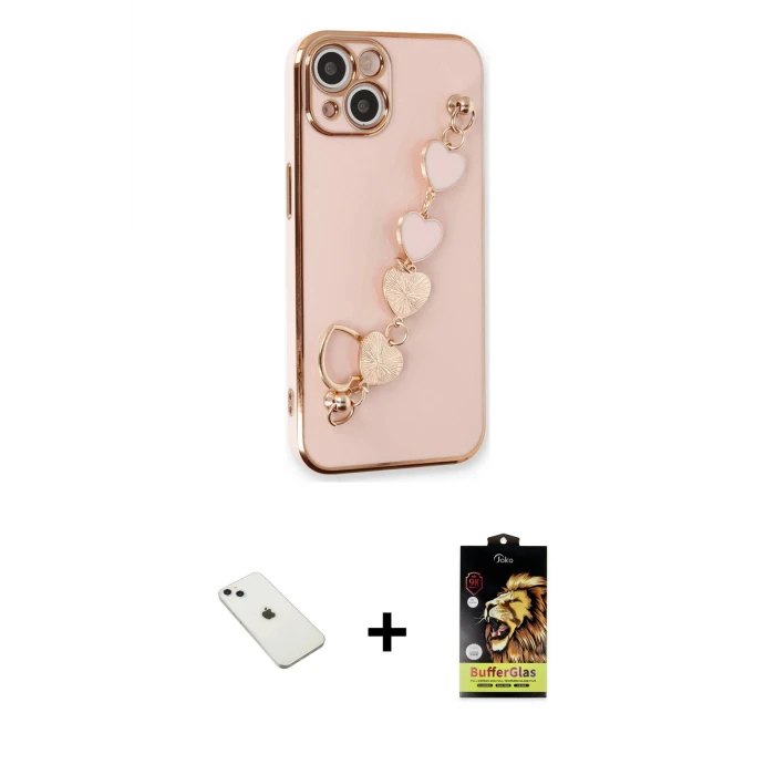 ieg™ iPhone 14 Kılıf Nova Işık Prime - Siyah Buffer Cam Ekran Koruyucu + Diamond Kamera Lens - SABE