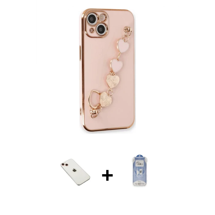 ieg™ iPhone 14 Kılıf Nova Işık Prime - Siyah Joko Magic 5D Cam + Diamond Kamera Lens - KI