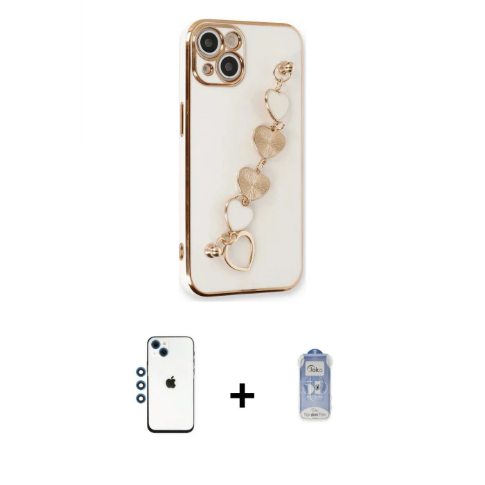 ieg™ iPhone 14 Kılıf Nova Işık Prime - Siyah Joko Magic 5D Cam + Shine Kamera Lens - MI