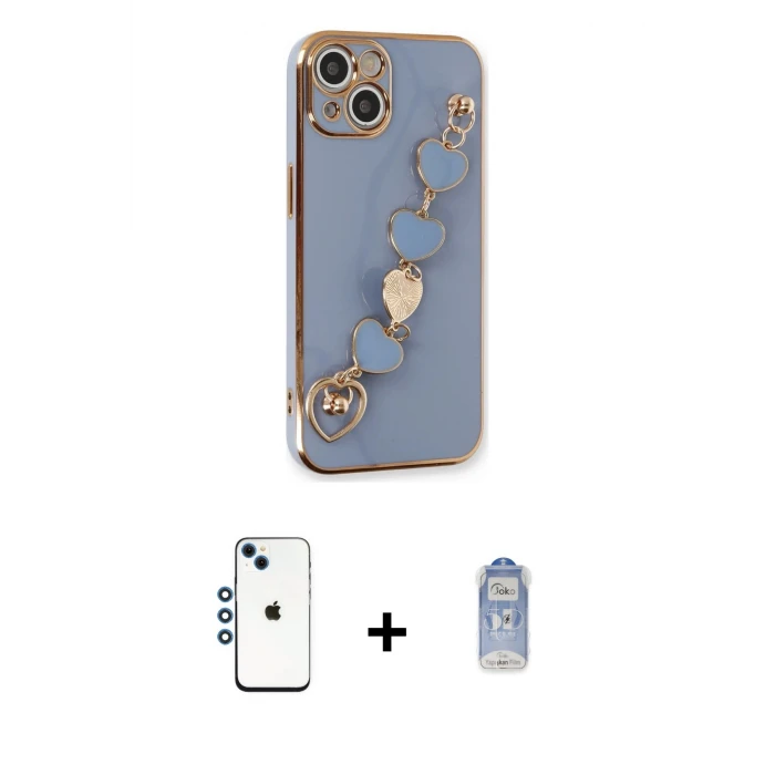 ieg™ iPhone 14 Kılıf Nova Işık Prime - Siyah Joko Magic 5D Cam + Shine Kamera Lens - MI