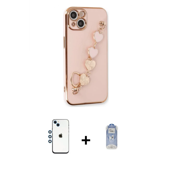 ieg™ iPhone 14 Kılıf Nova Işık Prime - Siyah Joko Magic 5D Cam + Shine Kamera Lens - MI