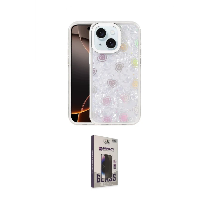 ieg™ iPhone 14 Kılıf Odak Prime - Siyah Bilvis Hayalet Cam Ekran Koruyucu