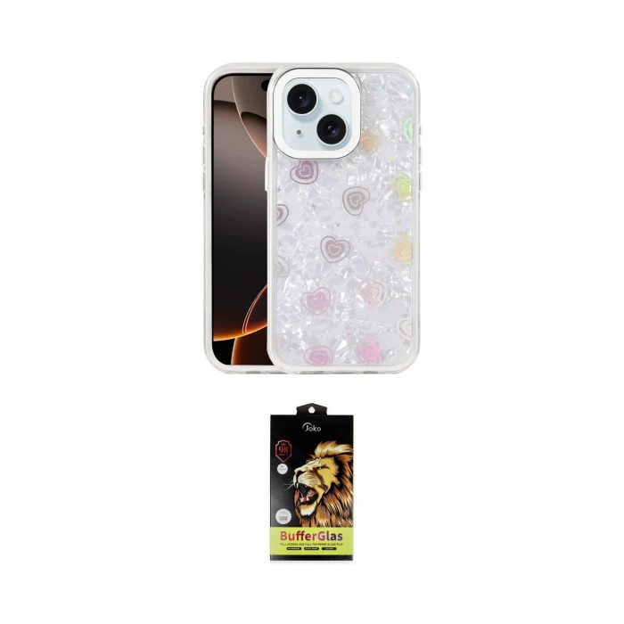 ieg™ iPhone 14 Kılıf Odak Prime - Siyah Buffer Cam Ekran Koruyucu