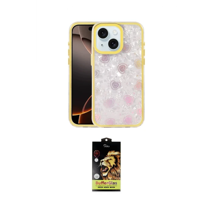 ieg™ iPhone 14 Kılıf Odak Prime - Siyah Buffer Cam Ekran Koruyucu